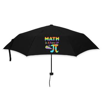 Pi Day 2023 Mathe ist ein Stück Pi Regenbogenbuchstaben - Regenschirm (klein) - Schwarz - Vorne