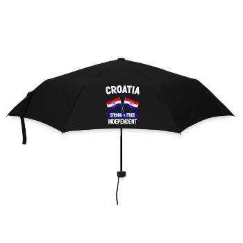 Kroatien - Regenschirm (klein) - Schwarz - Vorne