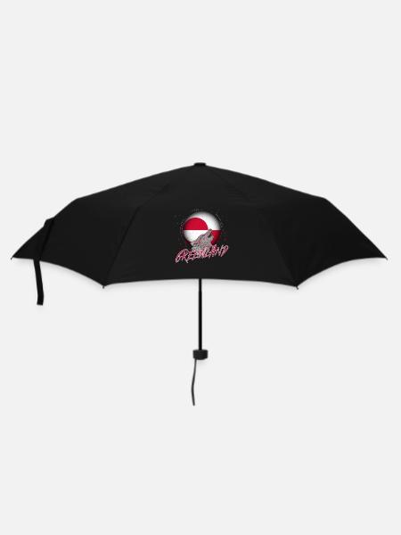 Grönland - Regenschirm (klein) - Schwarz