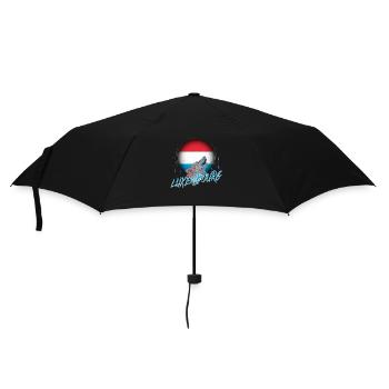 Luxemburg - Regenschirm (klein) - Schwarz - Vorne