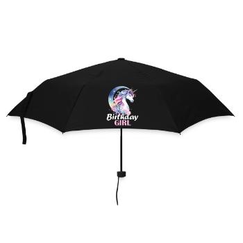 Unicorn Birthday Girl Birthday Girl Cute - Umbrella (small) - black - Front
