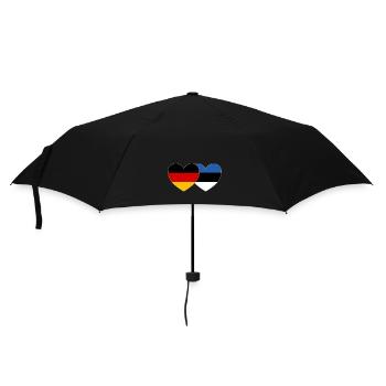 Germany Estonia Flag Heart - Umbrella (small) - black - Front