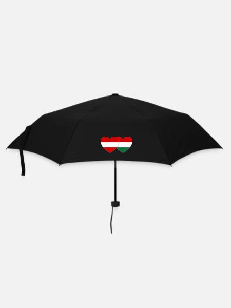 Austria Hungary Flag Heart - Umbrella (small) - black