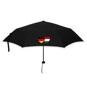 Allemagne Hongrie Drapeau Cœur - Parapluie standard - noir - Devant