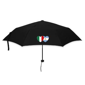Italie Argentine Drapeau Cœur - Parapluie standard - noir - Devant