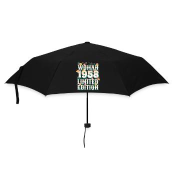 Birthday Woman born in 1958 Woman 65 years old - Umbrella (small) - black - Front