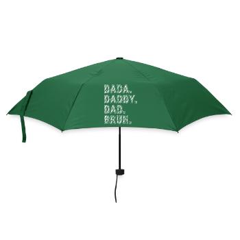 Dada Papa Bruh Vatertagsgeschenk 2024 - Regenschirm (klein) - Flaschengrün - Vorne