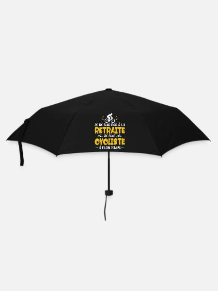 Retraité Cycliste Vélo Humour Cyclisme Retraite - Parapluie standard - noir