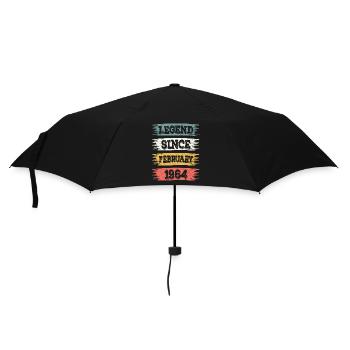 Légende 60 Ans 1964 Février 60 Ans Anniversaire - Parapluie standard - noir - Devant