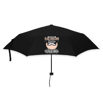 Barbe Humour Électricien Barbu - Parapluie standard - noir - Devant