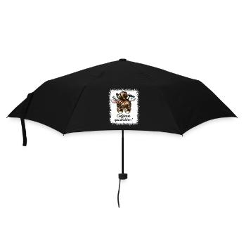 Dutt-Friseur, der den Super-Schminktisch zerreißt - Regenschirm (klein) - Schwarz - Vorne