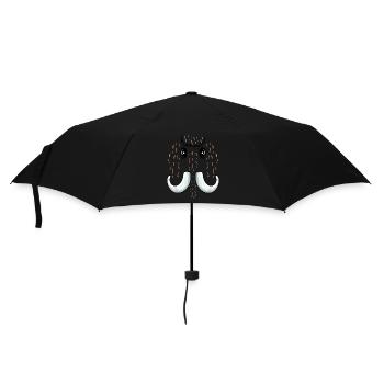 Humour Mammouth Laineux Costume Mammouth Homme - Parapluie standard - noir - Devant