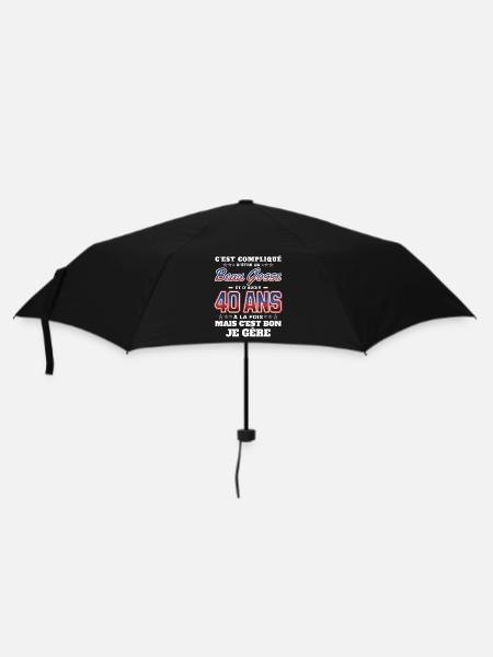 Humour Homme 40 ans Fête Anniversaire - Parapluie standard - noir