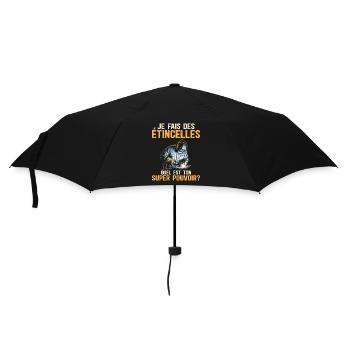 Étincelles Super Pouvoir Humour Soudeur - Parapluie standard - noir - Devant