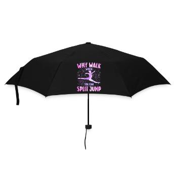 Gymnastik Geschenk Mädchen Turnerin - Regenschirm (klein) - Schwarz - Vorne