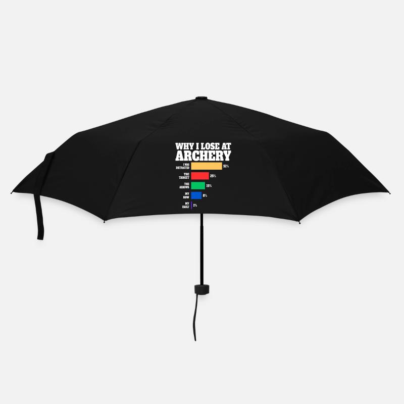 Bogenschießen Bogenschießen Humor Bogenschießen - Regenschirm (klein) - Schwarz