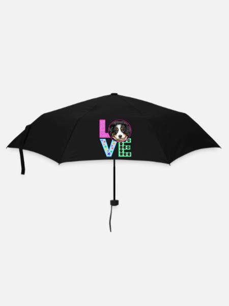 Love Dogs Hundeliebe - Regenschirm (klein) - Schwarz
