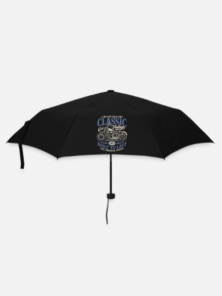 Jahrgang 1975 geboren Motorrad Geburtstag Geschenk - Regenschirm (klein) - Schwarz