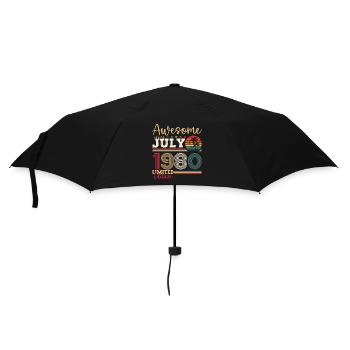Awesome since Juli 1980 42. Geburtstag Herren Fun - Regenschirm (klein) - Schwarz - Vorne