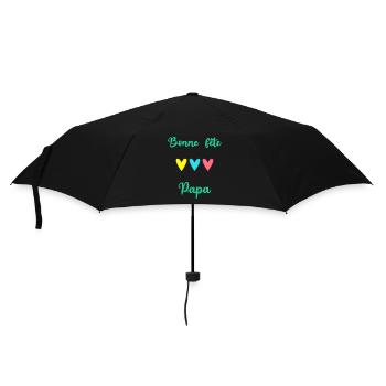 PAPA. FÊTE DES PÈRES. BONNE FÊTE PAPA. BONNE FÊTE - Parapluie standard - noir - Devant