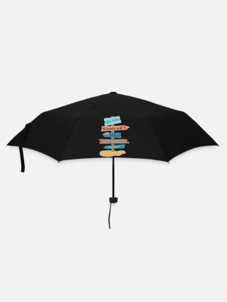 Urlaub - Regenschirm (klein) - Schwarz