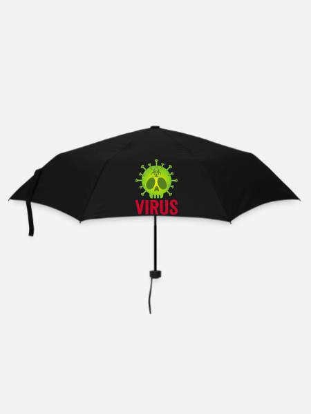 Tête de mort virus - Parapluie standard - noir
