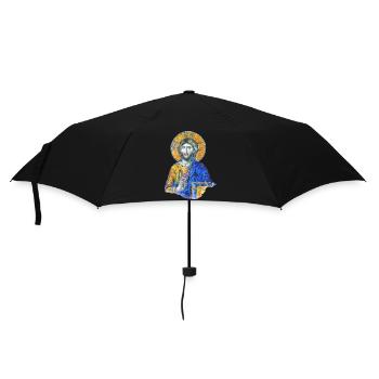 Jesus Christ Mosaic Art in Hagia-Sophia - Umbrella (small) - black - Front