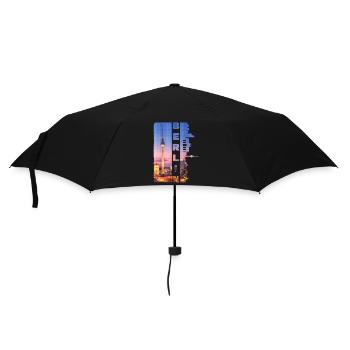 Berlin Germany City Skyline Home Love - Umbrella (small) - black - Front