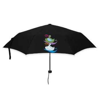 seagull pair colorful - Umbrella (small) - black - Front