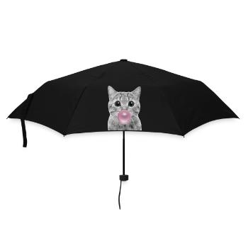 Chat bulle - Parapluie standard - noir - Devant