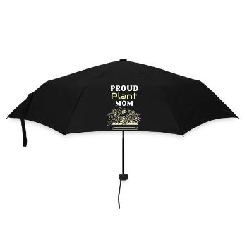 Proud Plant Mom. Hobby Gardener - Umbrella (small) - black - Front