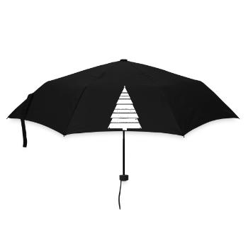 Arbre de Noël Sapin de Noël Vacances Hiver - Parapluie standard - noir - Devant