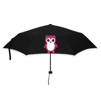 Cadeau de t-shirt hiboux kawaii mignons - Parapluie standard - noir - Devant