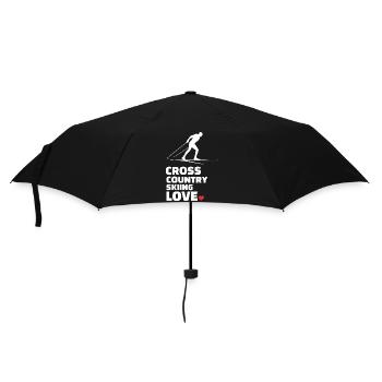 J’adore le ski de fond élégant - Parapluie standard - noir - Devant