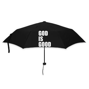 God is good - Umbrella (small) - black - Front