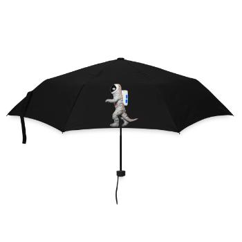 Dino Astronaut Tyrannosaurus Rex Geschenkidee - Regenschirm (klein) - Schwarz - Vorne