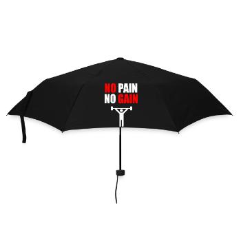 No pain no gain gym quote - Umbrella (small) - black - Front