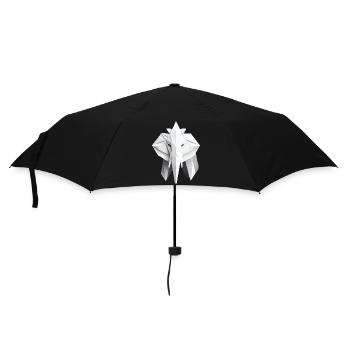 Origami Éléphant en papier - Parapluie standard - noir - Devant