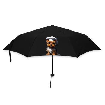 Restaurateur Yorkshire Terrier Chien de cuisine chiot - Parapluie standard - noir - Devant