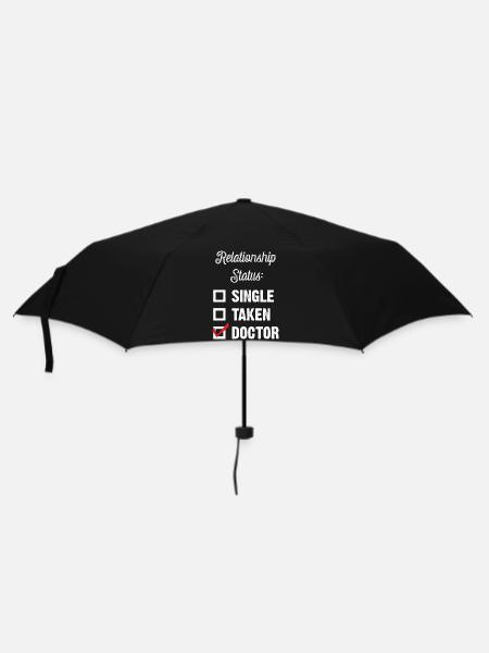 Dr. Check! - Regenschirm (klein) - Schwarz