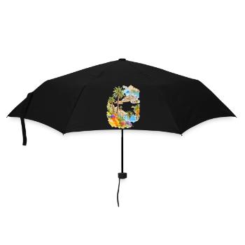 Vacances aux îles Canaries - Parapluie standard - noir - Devant