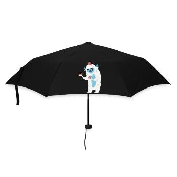 Monster mit Vögeln - Regenschirm (klein) - Schwarz - Vorne