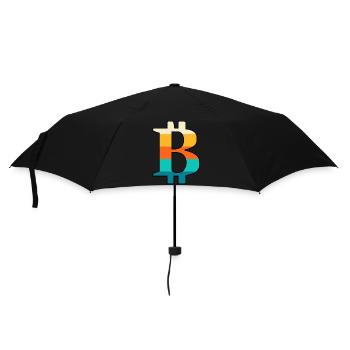 Bitcoin rétro - Parapluie standard - noir - Devant