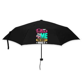 Rollschuh Design - Regenschirm (klein) - Schwarz - Vorne