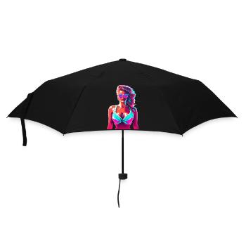 beach girl - Regenschirm (klein) - Schwarz - Vorne
