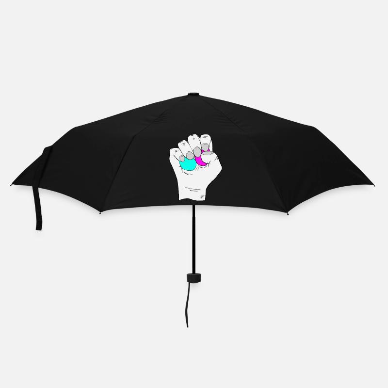Green and pink testicles - Umbrella (small) - black