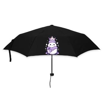 Süßer Weihnachts Schneemann - Festtags-Design - Regenschirm (klein) - Schwarz - Vorne