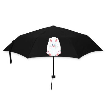 Cute easter bunny and egg - Umbrella (small) - black - Front