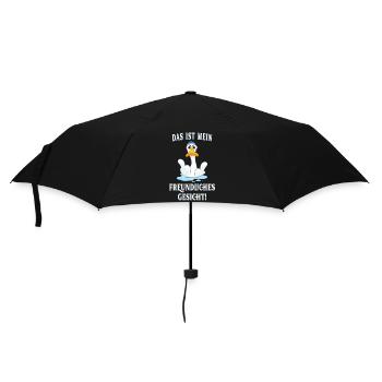 Das ist mein freundliches Gesicht Lustig Humor - Regenschirm (klein) - Schwarz - Vorne