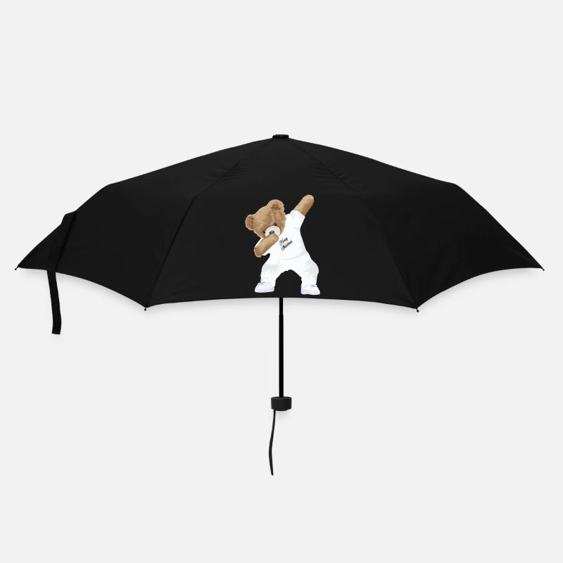 Dabbing Teddy - Regenschirm (klein) - Schwarz